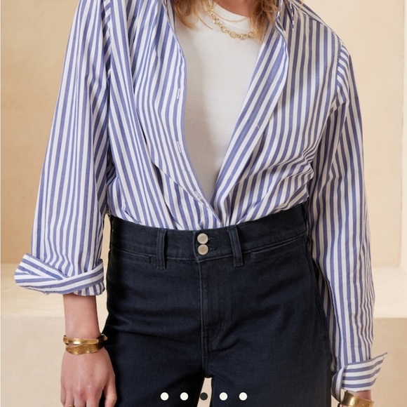 Banana Republic Wide-Leg Crop Jean NWOT barrel utility style - Picture 5 of 8